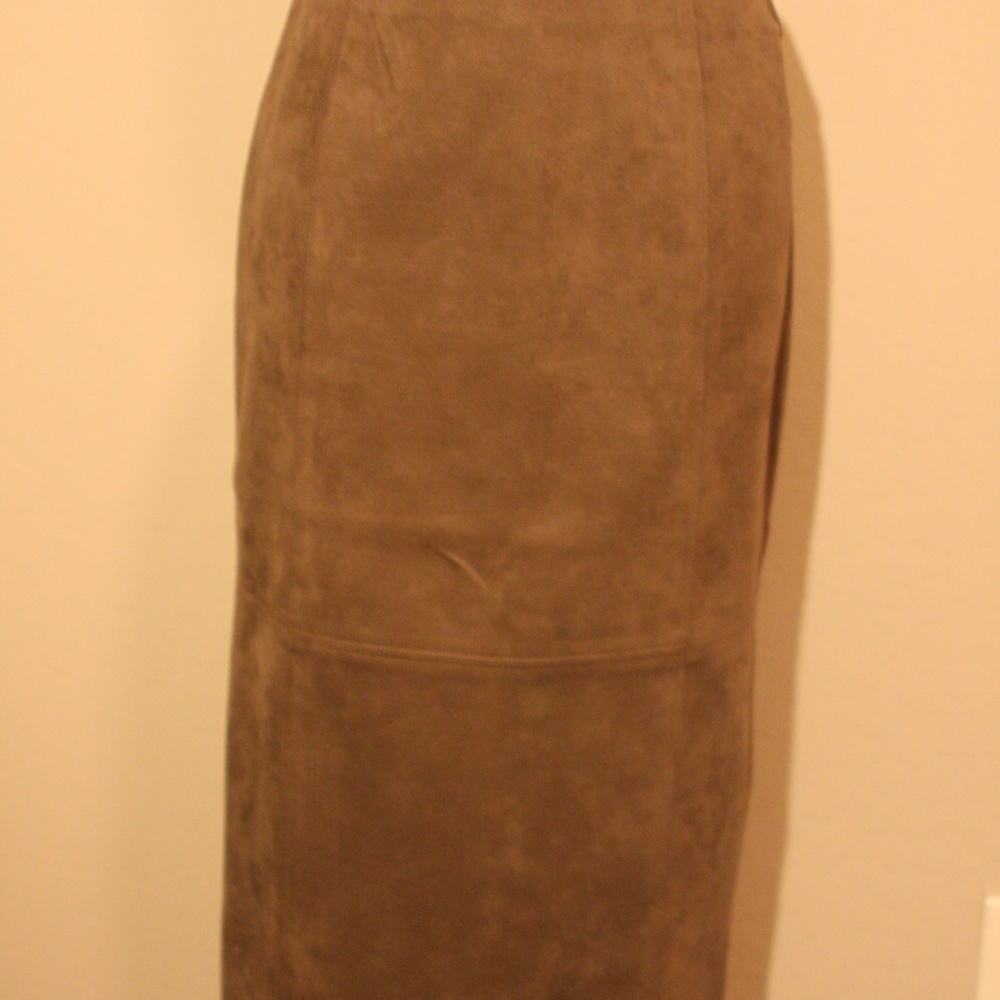 Suede Pencil Skirt